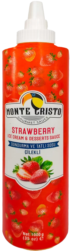 Çilekli Dondurma ve Tatlı Sosu